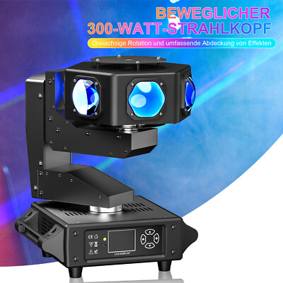 300W Moving Head Light 6 LEDs RGBW 360°Rotation DMX512 Bühnenlicht Lichteffekt
