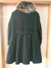 FENDI fur coat women black waffle fabric size 42