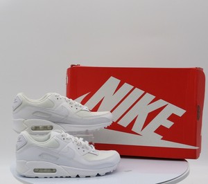 Señoras Nike Air Max 90 De Cuero Blanco Malla Zapatillas Rrp £ 125 Varios  Tamaños | eBay