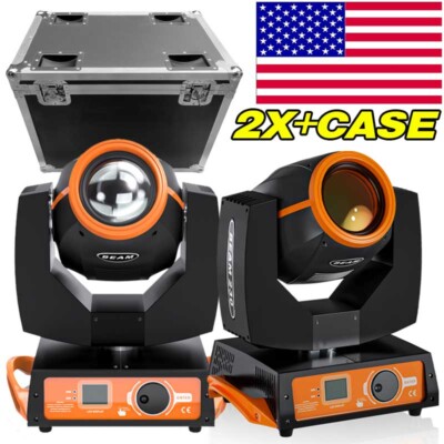2X 230W 7R Beam Sharpy 16+8Prism DMX Stage Lighting Moving Head Light Disc+Case