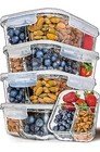 SET OF 5 PREP NATURALS GLASS MEAL CONTAINERS W/ PLASTIC LIDS BRAND NEW OPEN BOX! — photo 4