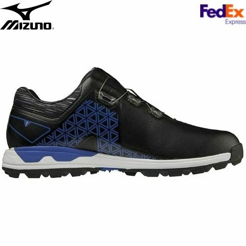 MIZUNO Golf Shoes WAVE HAZARD SL BOA WIDE 51GM2175 Black Blue New