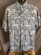 Vintage Reyn Spooner Button Down Hawaiian Shirt Made in USA Floral Surfer XL