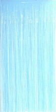 4PK Metalic Tinsel Party Photo Backdrop Curtains Door Fringe D cor-Macaron Bl...