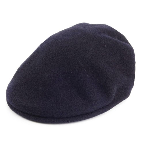 Kangol 504 Wool Flat Cap - Navy Blue