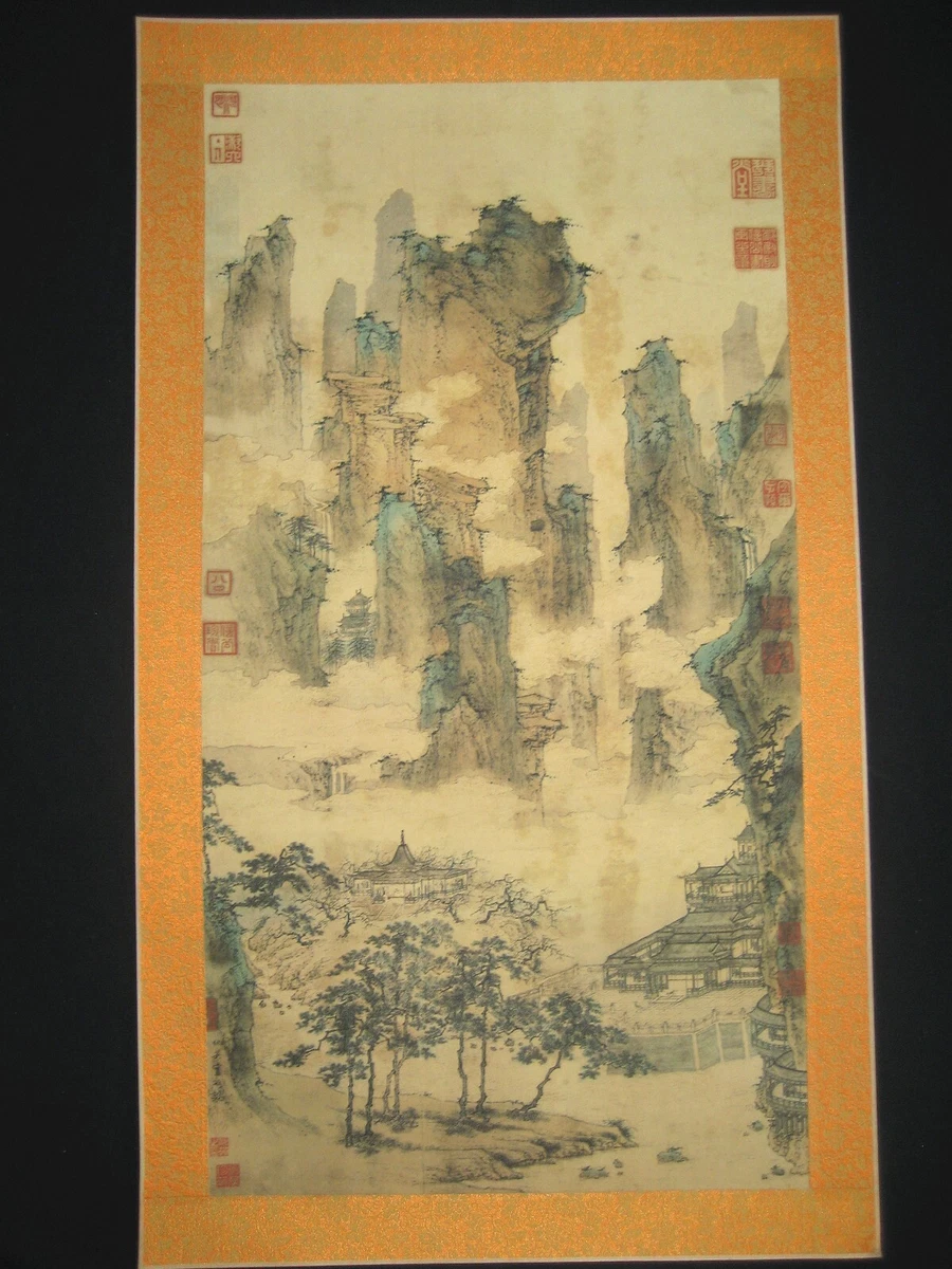 纸张多色1800年以前古董中国画作、画卷| eBay