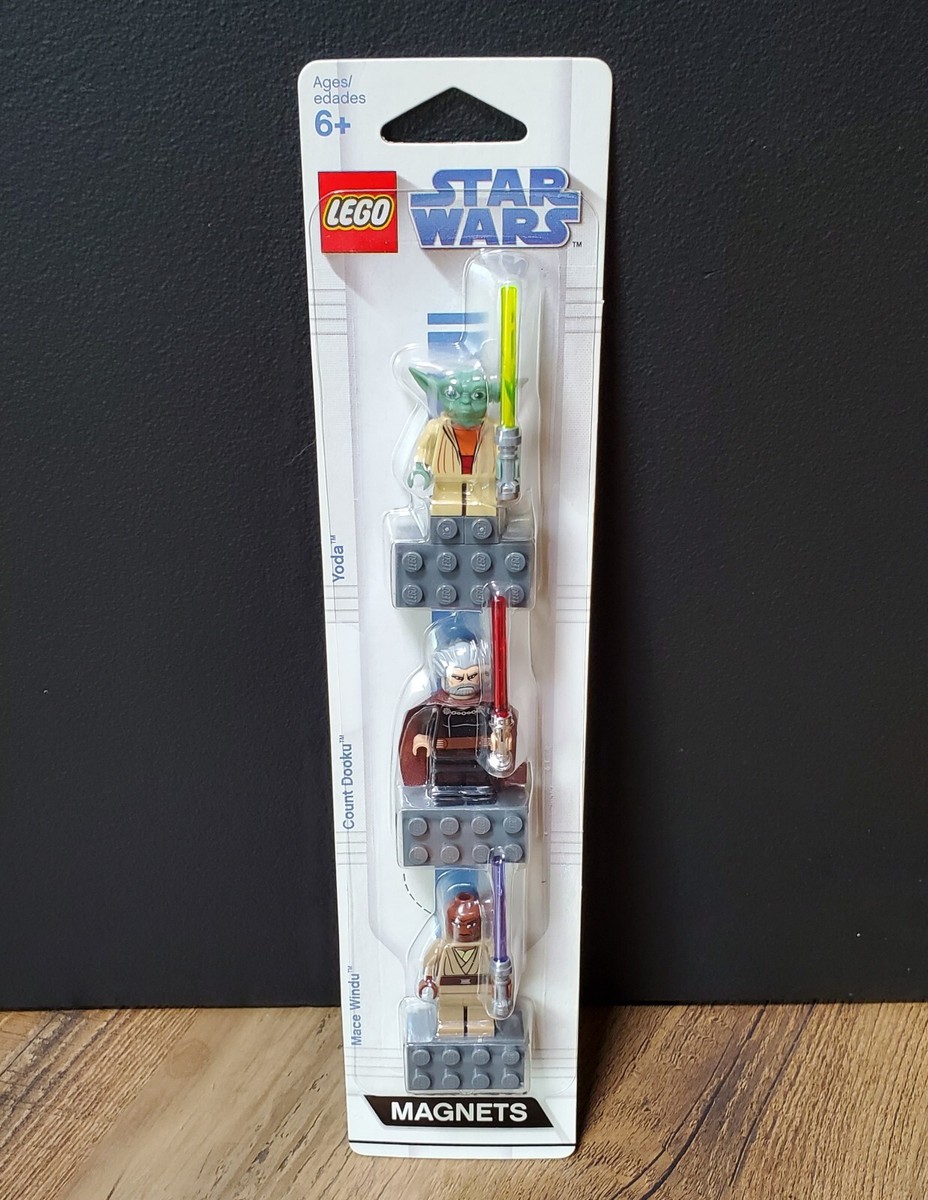 2009 lego YODA count dooku MACE WINDU star wars 3PK SET magnet