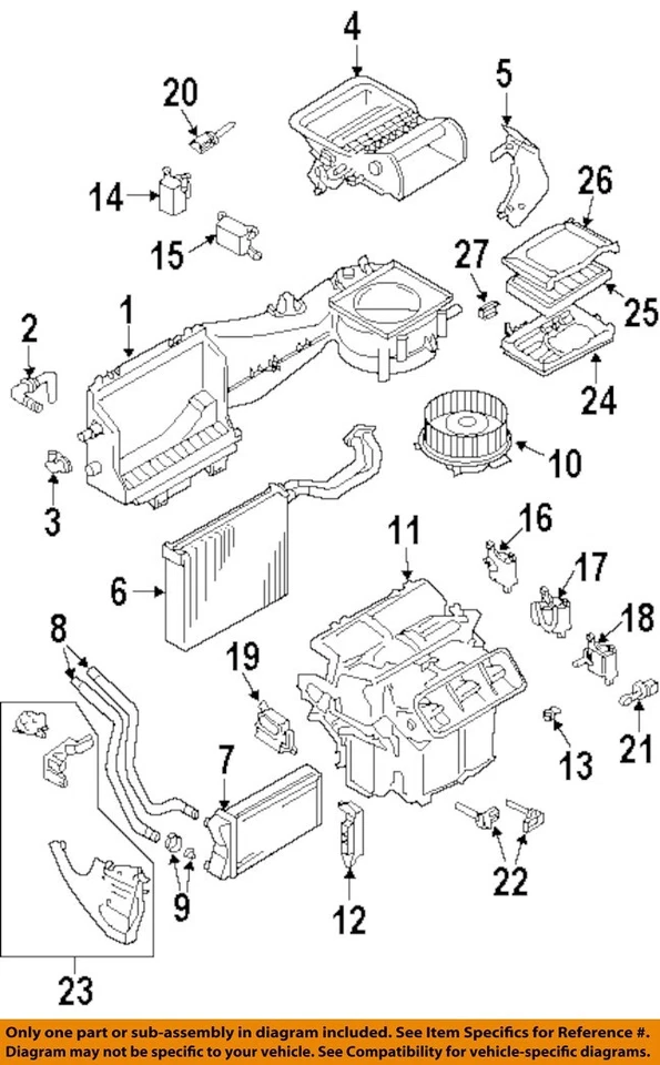 Motor soplador HVAC usado se adapta a: Audi A4 2004 grado A Foto 3 de 4