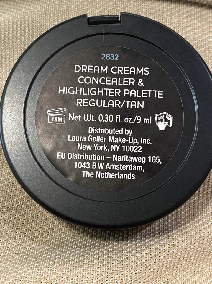 Corrector Laura Geller Dream Creams + paleta iluminador regular/bronceado 0,30 FL OZ Foto 3 de 3