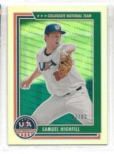 2022 Panini  USA Stars and Stripes Samuel Highfill Silver Holo #43 SN 27/80 