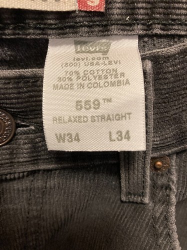 Pre-Owned Men's 34x34 Levi's 559 Corduroy Lot 359 Relaxed Straight - Picture 2 of 8