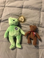 TY Beanie Baby - BRITANNIA the Bear UK Exclusive Kicks Soccer Doll Stuffed Lot