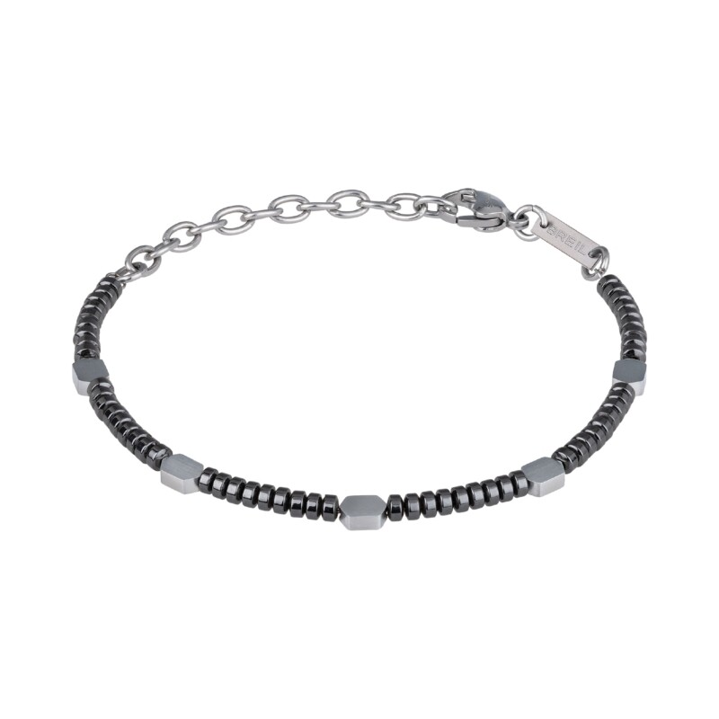Men's Bracelet Breil Hematite Blend TJ2961 Steel IP Silver
