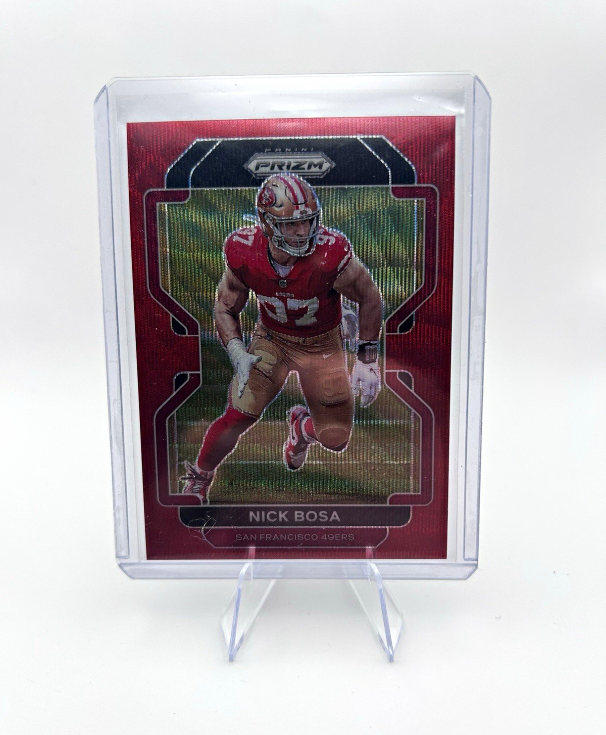 Panini 2021 Prizm Nick Bosa San Francisco 49ers #58 Red Wave /149