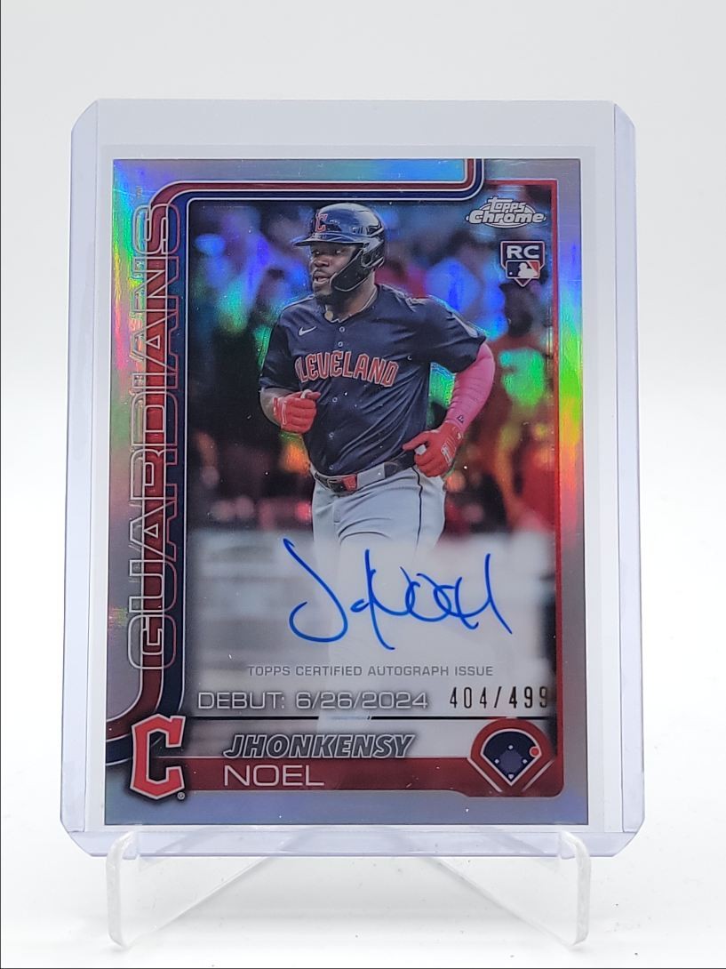 JHONKENSY NOEL 2025 TOPPS CHROME UPD ROOKIE DEBUT REFRACTOR RC AUTO /499 Q3967