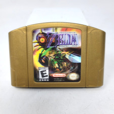 Nintendo 64 the Legend of Zelda: Majora's Mask Gold Holographic Authentic Tested