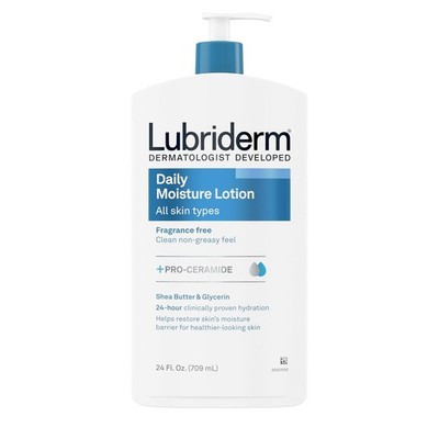 Lubriderm Fragrance-Free Daily Moisture Lotion 24oz   Sensitive Skin