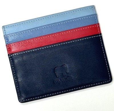 Mywalit Credit Card Holder Royal ID Card Wallet Blue Navy Red EXCELLENT
