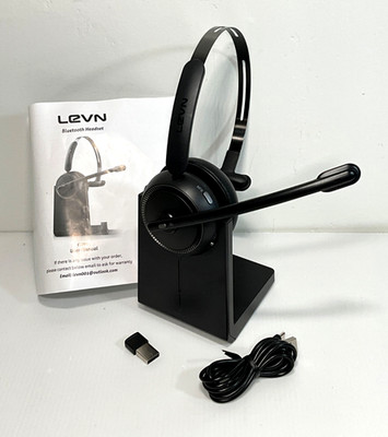 LEVN Wireless Bluetooth Headset w/Microphone, Noise Canceling CT001, NOB