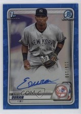 2020 Bowman Chrome Prospects Blue Refractor /150 Ezequiel Duran Auto 12i0