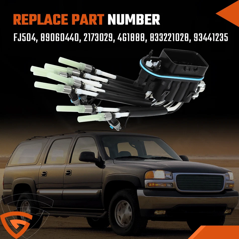 Inyector de araña de combustible para camioneta Chevy GMC FJ504 V8 8 puertos 5,0 L 5,7 L Foto 4 de 4