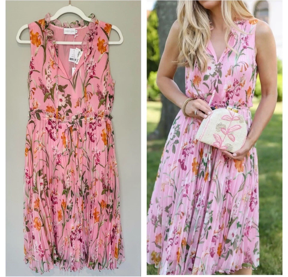 Vestido floral plisado Christy Lynn Lucia Foto 2 de 4