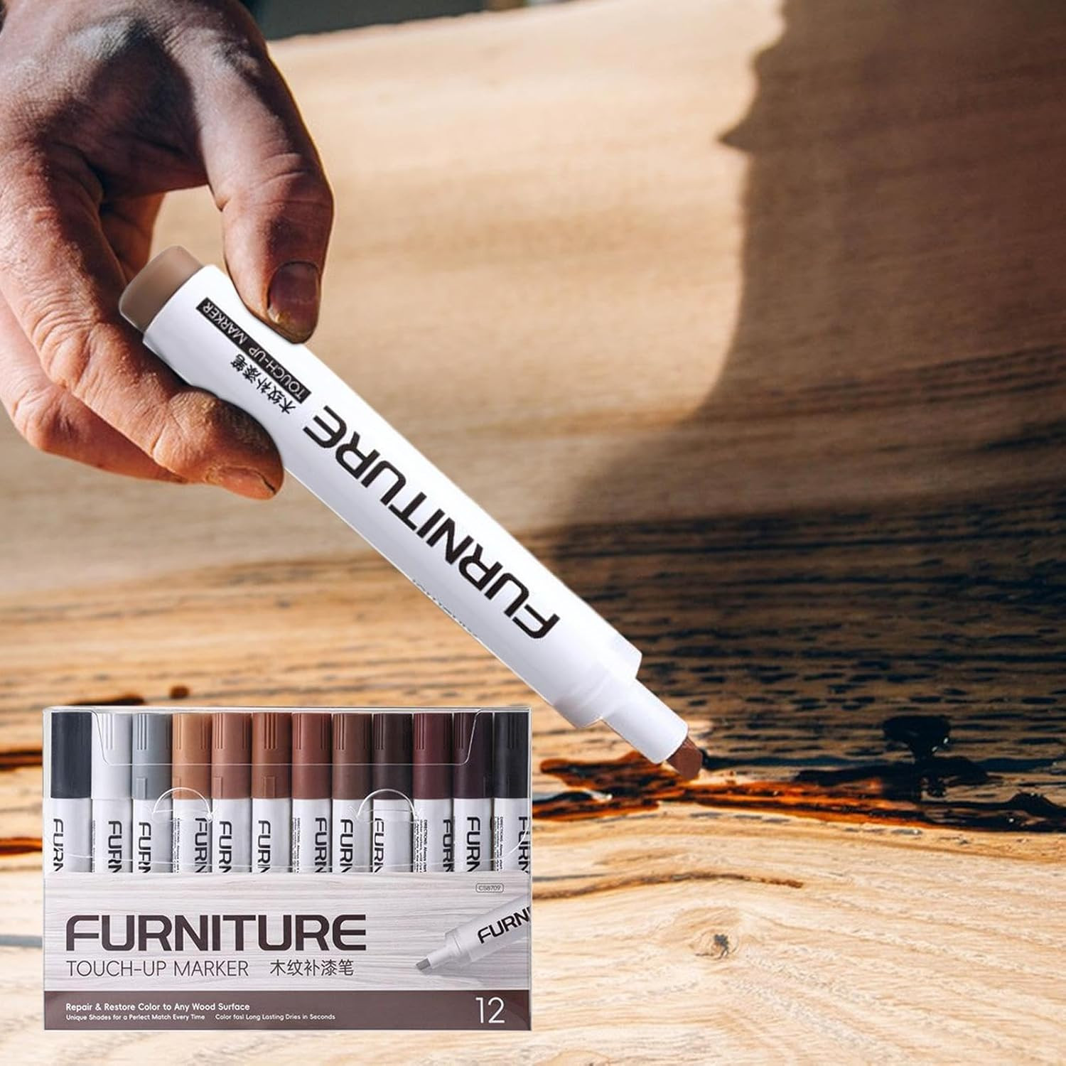Marker per Ritocco Legno Professionale: Copre Graffi e Macchie Mobili - 3