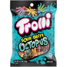 Gusanos gomosos pulpo Trolli Sour Brite, 4,25 onzas