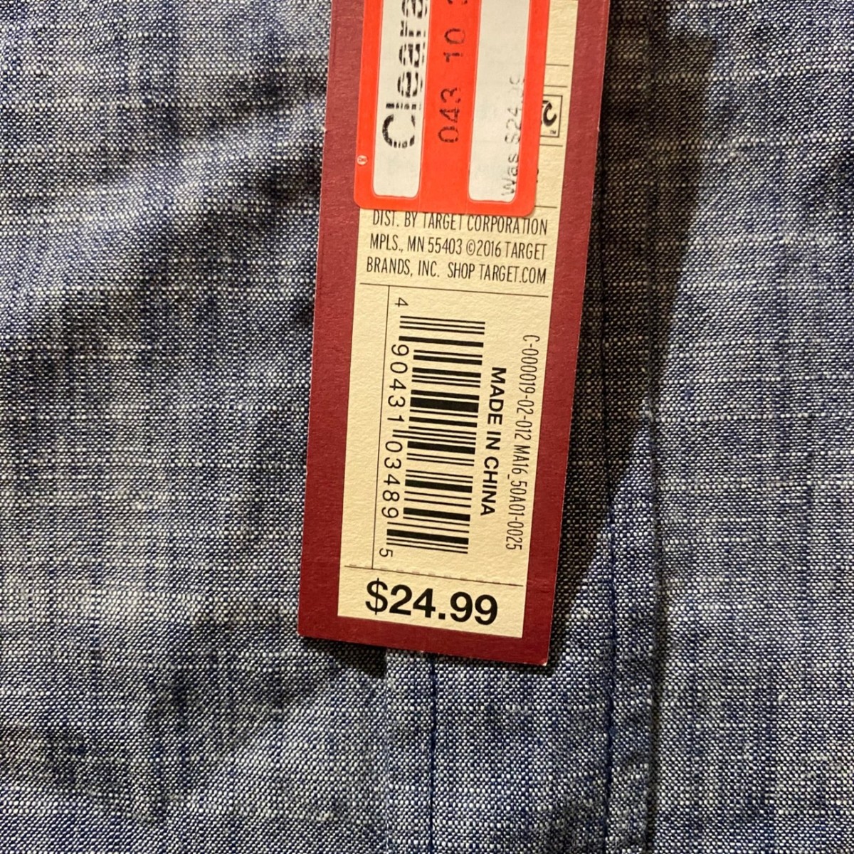MERONA  シャツ Merona Ultimate Shirt Men's Size L Red Black White Plaid Button