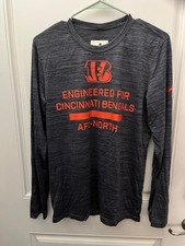 Nike Men's Cincinnati Bengals Team Gray Velocity Long Sleeve T-Shirt Size Small