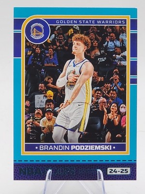 Brandin Podziemski /175 2024-25 NBA Hoops Teal Golden State Warriors SP