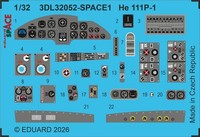 MW22 Eduard 3DL32052 HE 111P-1 Space 1/32 3D Decal For Revell