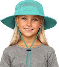 Outdoor Kids Sun Hat UPF 50 Quick Dry Adjustable Bucket Hat Windproof Waterproo