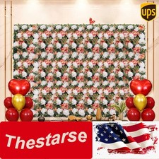 6PCS Artificial Flower Wall Panel Romantic Floral for Photograph Backdrop Decor