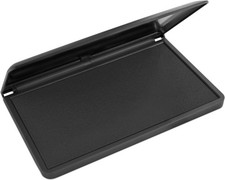 Premium Black Ink Stamp Pad - 3" by 6" - Quality Felt Pad