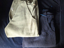 2x Tu Woman Maternity Size 14 Grey Navy V-Neck Knit Pullover Jumper Long Sleeve