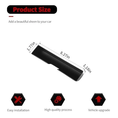 Center console organizer tray compatible with Ford Mustang 2010-2014 - Black Foto 4 de 4