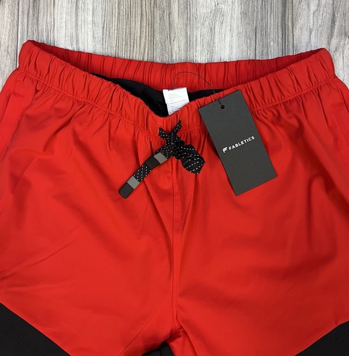 Fabletics THE 7" ONE SHORT VENTILÉ doublé, en rouge chauffant/noir, homme moyen - Photo 4/9