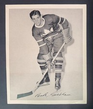 Late 1940s Toronto Maple Leafs Bob Goldham Quaker Oats Photo NHL Hockey