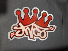 Vintage 2000 JNCO Jeans Crown Promo Display Paper Tag Graphic Print USA