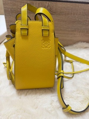 LOEWE Hammock Mini 2 Way Shoulder Bag Yellow 670495
