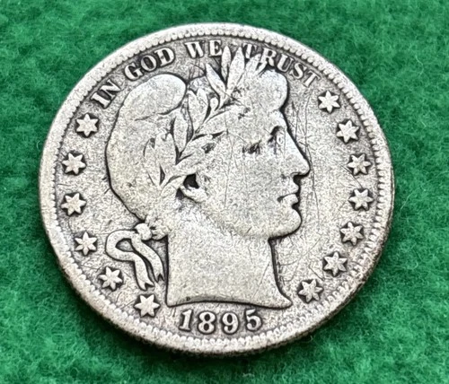 1895-S Barber Half Dollar - Key Date Barber Half - Some Detail Remains 👀!!