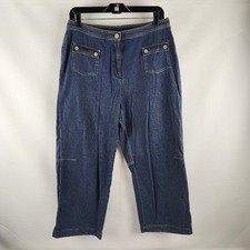 J Jill Jeans Womens 10 Soft Cotton Cropped Medium Wash Blue Denim 30x25 NWT