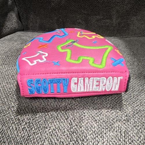 Scotty Cameron Custom Shop Junk Yard Dog Mallet Putter Headcover Pink Blue