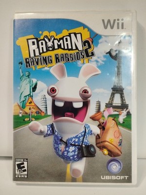 Wii Rayman Raving Rabbids 2 Game 2007 Nintendo Ubisoft E 10+ Free Shipping CIB