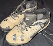Under Armour Youth Baseball Softball Cleats 2Y Black Beige 1246747-020 Shoes