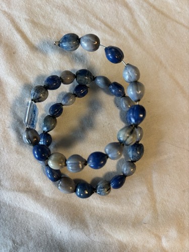 Faux Sodalite Bead Bracelet