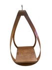 BENT WOOD TEARDROP HANGING MID CENTURY MODERN PLANTER SHELF MCM DANISH 19"