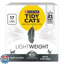 Purina Tidy Cats LightWeight  4-In-1 Strength Multi-Cat, Odor control, Clumpin