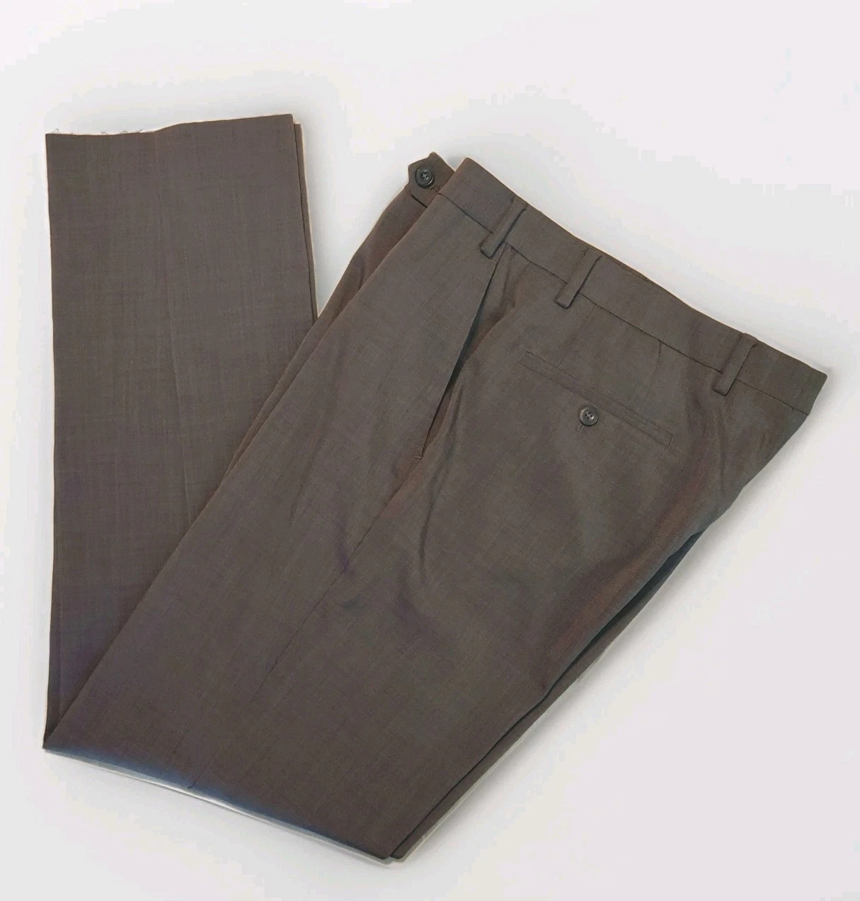 Michael Kors Men's Dress Pants 36x31 Gray/Taupe Stretch Office Work Trousers